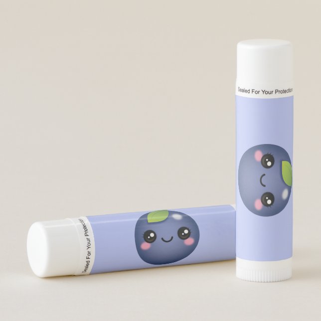 Kawaii Blueberry Lip Balm (Front)