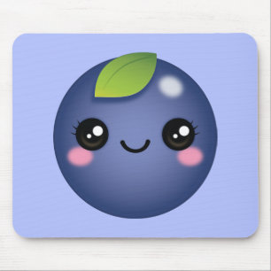 Kawaii Blueberry Mouse Pad