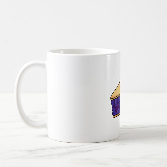 Kawaii Blueberry Pie Coffee Mug (Left)