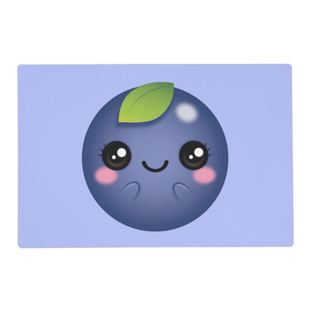 Kawaii Blueberry Placemat (Front)