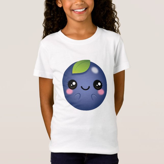 Kawaii Blueberry T-Shirt (Front)
