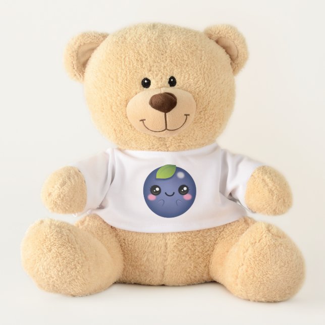 Kawaii Blueberry Teddy Bear (Front)