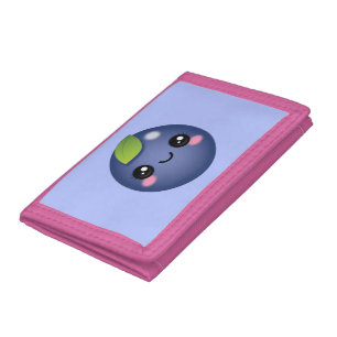 Kawaii Blueberry Trifold Wallet