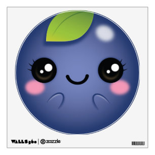Kawaii Blueberry Wall Decal