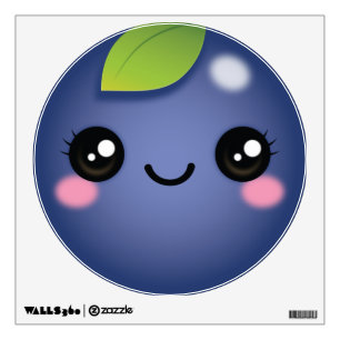 Kawaii Blueberry Wall Decal