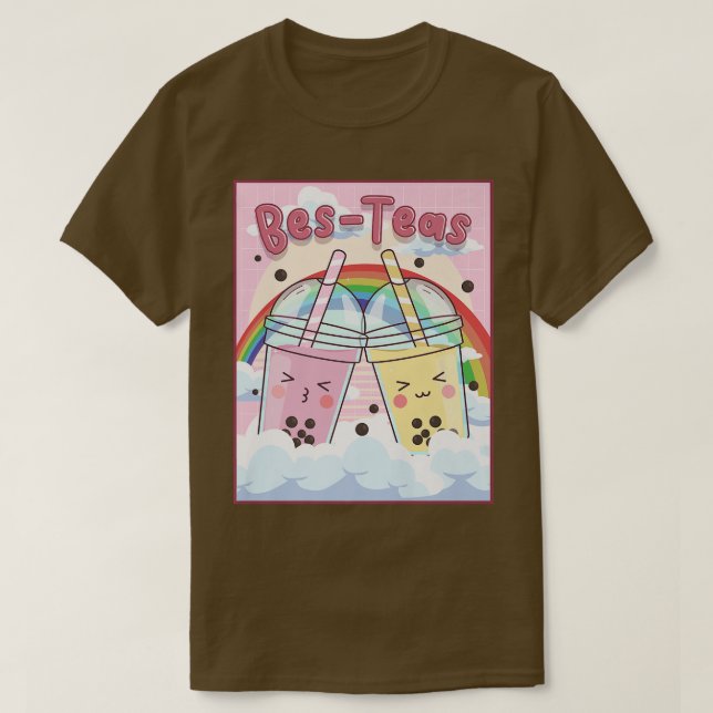 Kawaii Boba Bubble Milk Tea Bes Teas Esthetic  11 T-Shirt (Design Front)