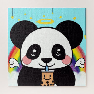 Kawaii Boba Panda Bear Jigsaw Puzzle