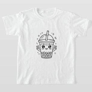 Kawaii boba tea coloring T-Shirt