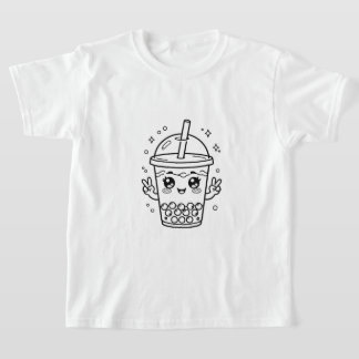 Kawaii boba tea coloring T-Shirt