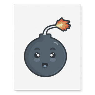 Kawaii Bomb Temporary Tattoos
