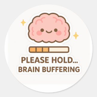Kawaii Brain Buffering Sticker