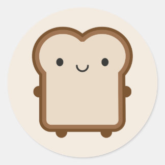 Kawaii Bread / Toast Classic Round Sticker