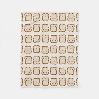 Kawaii Bread / Toast Fleece Blanket