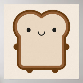 Kawaii Bread / Toast Poster