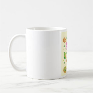 Kawaii Breakfast Pattern Coffee Mug