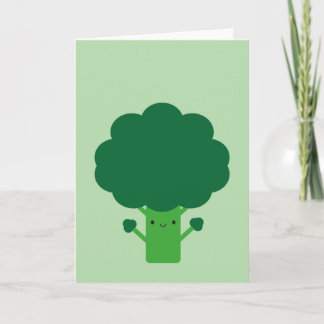 Kawaii Broccoli Card