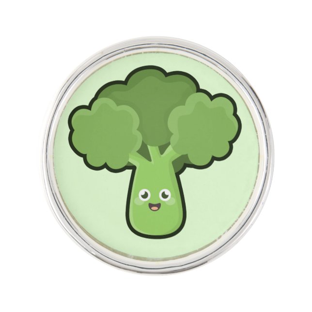 Kawaii Broccoli Pin (Front)