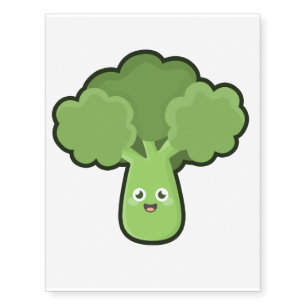 Kawaii Broccoli Temporary Tattoos