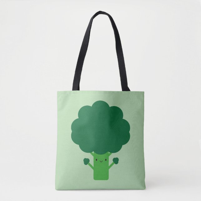 Kawaii Broccoli Tote Bag (Front)