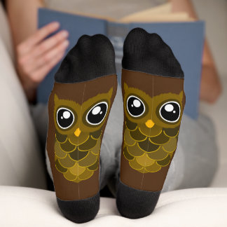 Kawaii Brown Owl Socks