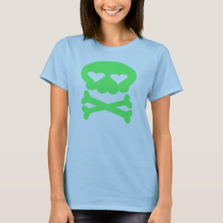 Kawaii Bubble Skull Crazy Green T-Shirt