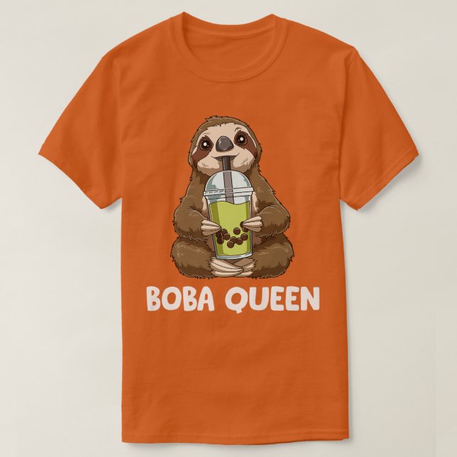 Kawaii Bubble Tea Queen - Sloth Boba Tea  1202 T-Shirt (Design Front)