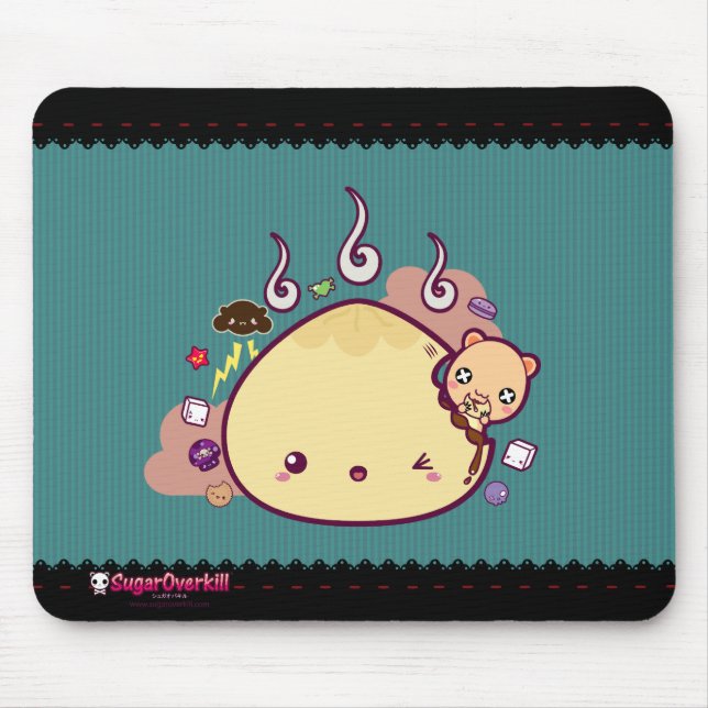 Kawaii Bun Attacked! Mouse Pad (Front)