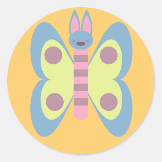 Kawaii Bunnerfly Bunny Butterfly Hybrid Adorable Classic Round Sticker