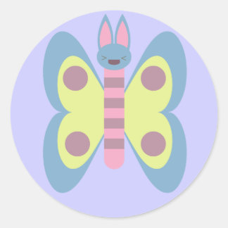 Kawaii Bunnerfly Bunny Butterfly Hybrid Adorable Classic Round Sticker