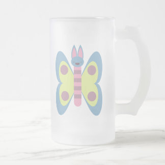 Kawaii Bunnerfly Bunny Butterfly Hybrid Adorable Frosted Glass Beer Mug