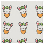Kawaii Bunny Carrot Fabric
