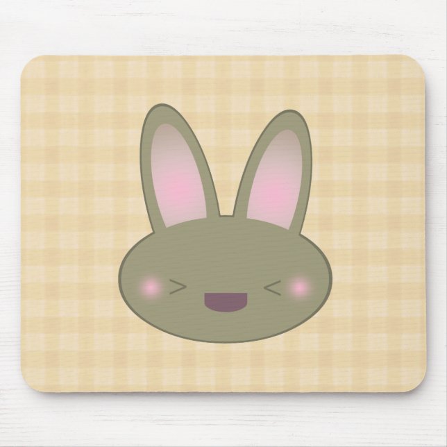 KAWAII BUNNY CHOCOLATE EASTER TREAT MOUSE PAD (Front)