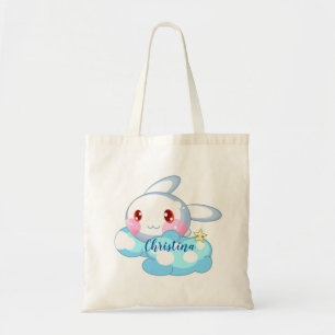 Kawaii Bunny, Cloud & Star Custom Tote Bag