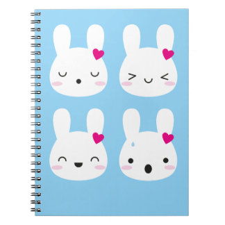 Kawaii Bunny Emotions Notebook