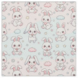 Kawaii Bunny Happy Rabbit Fabric