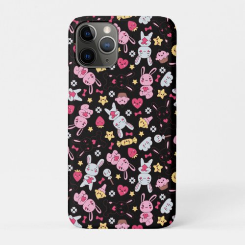 Kawaii Bunny Pattern iPhone 11 Pro Case