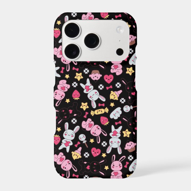 Kawaii Bunny Pattern Iphone Case (Back)