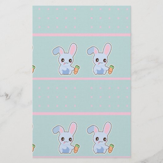 Kawaii Bunny pink mint accessories personalized (Front)