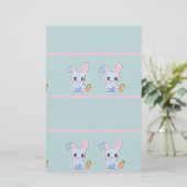 Kawaii Bunny pink mint accessories personalized (Standing Front)