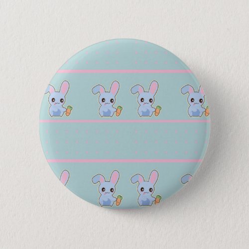 Kawaii Bunny pink mint accessories personalized Pinback Button