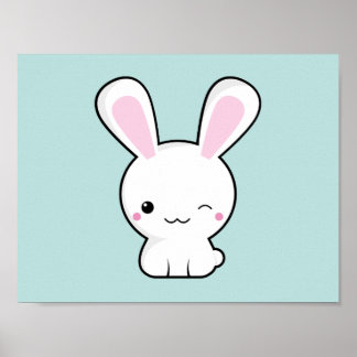 Kawaii bunny poster