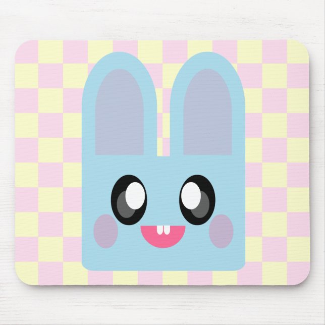 KAWAII BUNNY RABBIT CUDDLY EASTER ANIMAL SWEET MOUSE PAD (Front)