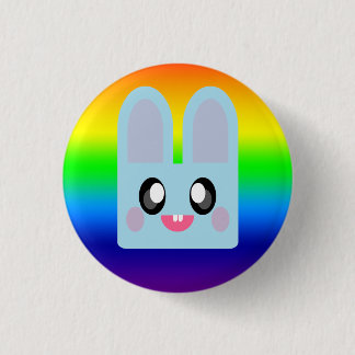 KAWAII BUNNY RABBIT CUDDLY EASTER ANIMAL SWEET PINBACK BUTTON