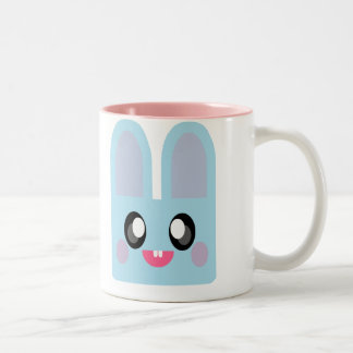 KAWAII BUNNY RABBIT CUDDLY EASTER ANIMAL SWEET Two-Tone COFFEE MUG