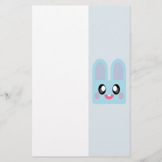 KAWAII BUNNY RABBIT CUDDLY EASTER BLUE BABY SWEET STATIONERY