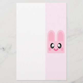KAWAII BUNNY RABBIT CUDDLY EASTER PINK BABY SWEET STATIONERY
