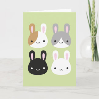 Kawaii Bunny Rabbits Card