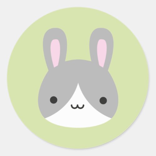 Kawaii Bunny Rabbits Classic Round Sticker