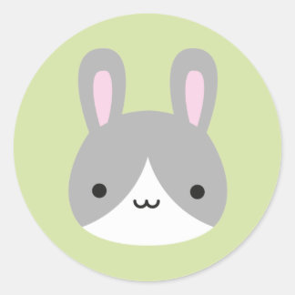 Kawaii Bunny Rabbits Classic Round Sticker