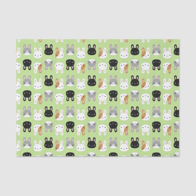 Kawaii Bunny Rabbits Tissue Paper (Front)